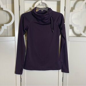 Women’s Nike Dri Fit Turtle Neck Long Sleeve Athletic Top Purple Size Small